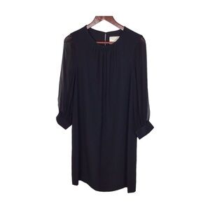 Kate Spade Silk Shift Dress in Black Size 8.